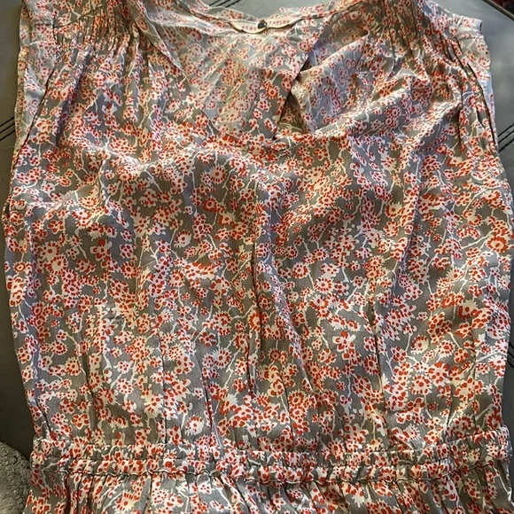 Rebecca Taylor Grey and Red Floral Open Back Dress❤️🤍❤️ - Picture 5 of 12